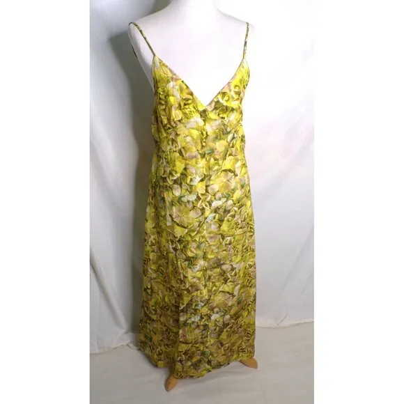 🆕BAUM UND PFERDGARTEN Abiella Spaghetti Strap Maxi Dress Yellow EU 38, US 8 - Picture 6 of 11